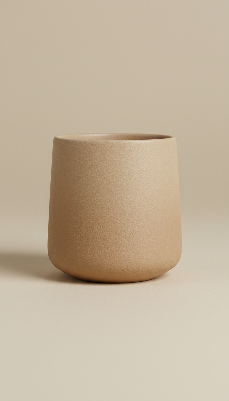 Warmed Taupe Ceramic Candle